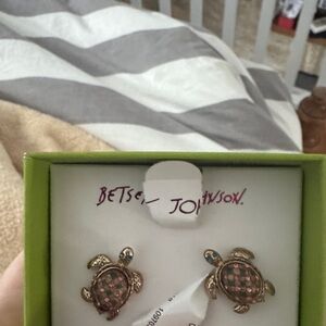 Betsey Johnson Turtle Earrings- Never Worn